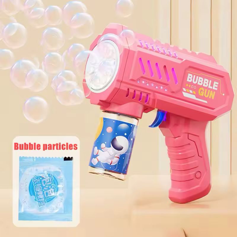 Blue Fully Automatic Bubble Gun Rocket Bubbles